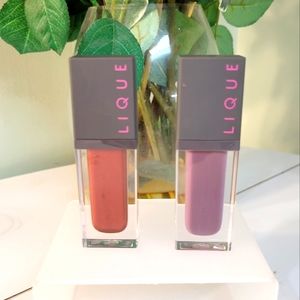 LIQUE BUNDLE 2 LIPSTICKS. 1 PURPLE MATTE 1 MAUVE METALLIC